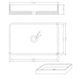 Dana - 20" Rectangular Concrete Counter Top Sink (Contemporary Concrete)