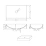 Modesto - 23" Rectangular Concrete Counter Top Sink (Contemporary Concrete)