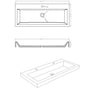 Del Mar - 40" Single Basin Concrete Farmhouse Bathroom Sink (Contemporary Concrete)