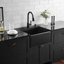 Ojai - 24" Apron Front Single Bowl Convertible Fireclay Farmhouse Kitchen Sink