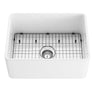 Ojai - 24" Apron Front Single Bowl Convertible Fireclay Farmhouse Kitchen Sink