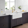 Monterey - 33" Apron Front Double Bowl Convertible Fireclay Farmhouse Kitchen Sink