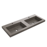 Sunset - 47.25" Double Tap Double Bowl Concrete Drop-In Sink (Contemporary Concrete)