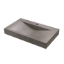 Maverick - 31.5" Rectangular Concrete Wave Bowl Counter Top Sink (Contemporary Concrete)