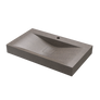 Maverick - 31.5" Rectangular Concrete Wave Bowl Counter Top Sink (Contemporary Concrete)