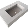 Laguna - Single Bowl Vanity / Floating Concrete Bathroom Sink w/ Stand (Contemporary Concrete)