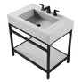 Laguna - Single Bowl Vanity / Floating Concrete Bathroom Sink w/ Stand (Contemporary Concrete)