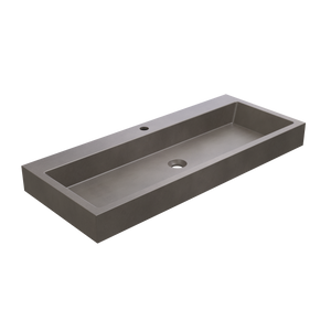 Del Mar - 40" Single Basin Concrete Farmhouse Bathroom Sink (Contemporary Concrete)